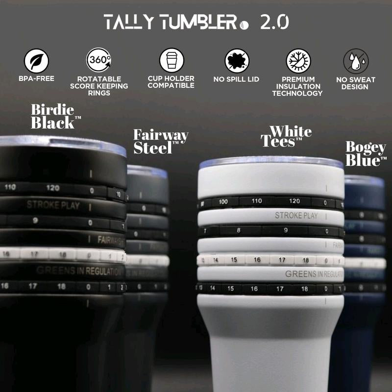 Tally Tumbler Golf Drink Drinkware Washable Beverage Cup Water Bottles