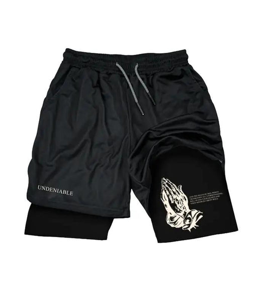 Short De Performance Des Mains Enpriere Shorts Summer Double Layer Beach Pants Fitness Training Pant Sports Swimming Shorts