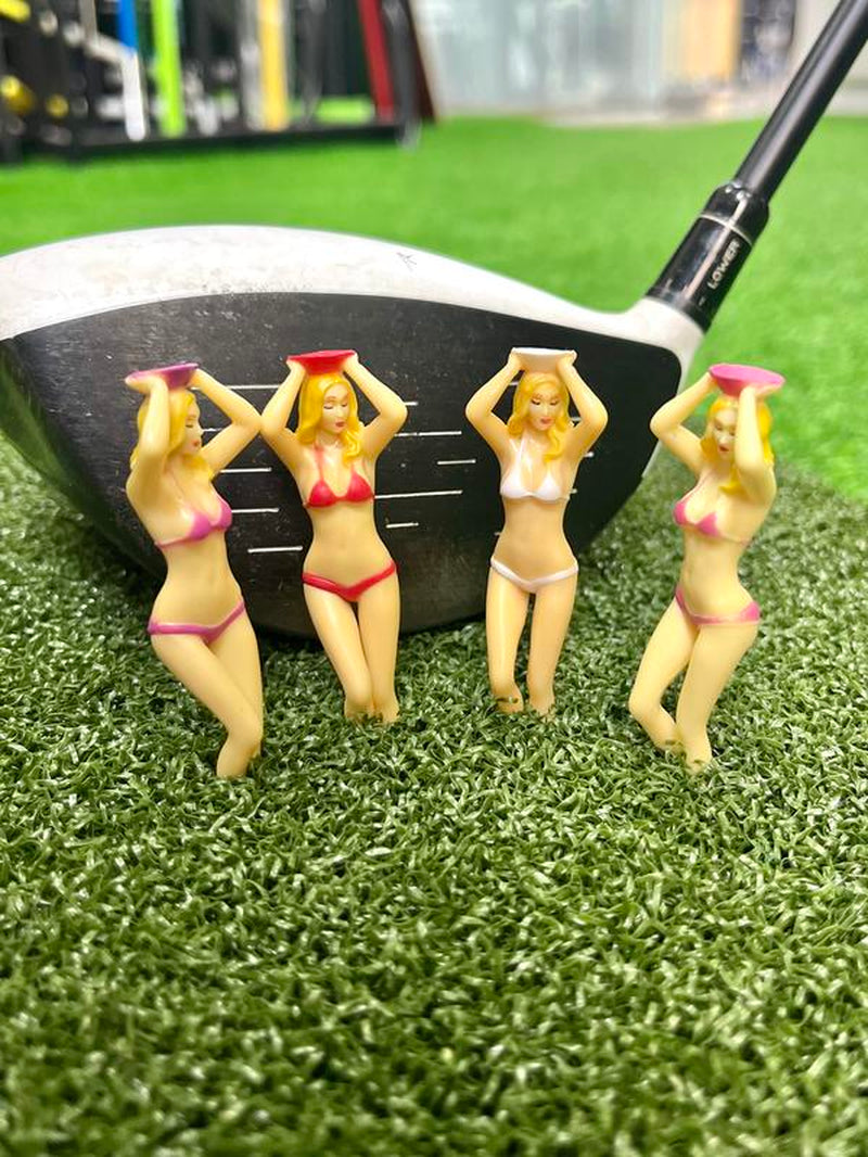 CRESTGOLF Funny Golf Tees,Plastic Golf Tees for Golf Gift for Men Golfers Mixed Color -6Pcs