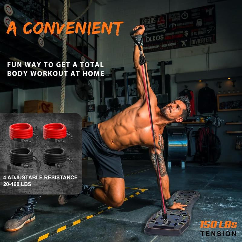 LALAHIGH Portable Home Gym System:Five Versions of Push-Up Board Sets