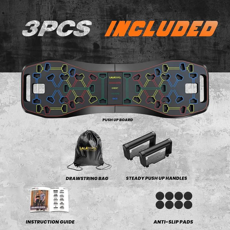 LALAHIGH Portable Home Gym System:Five Versions of Push-Up Board Sets