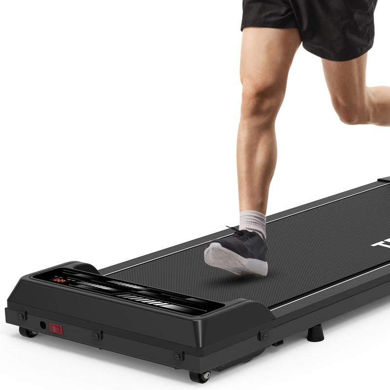 Redliro under Desk Treadmill Walking Pad for Home Office Portable Walking Treadmill 2.25HP Walking Jogging Machine with 265 Lbs Weight Capacity Remote Control LED Display Black