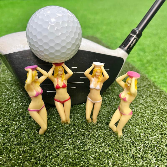 CRESTGOLF Funny Golf Tees,Plastic Golf Tees for Golf Gift for Men Golfers Mixed Color -6Pcs