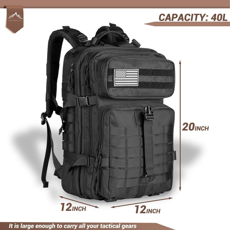 Himal Outdoors Military Tactical Backpack - Large Army 3 Day Assault Pack Molle Bag Rucksack,40L